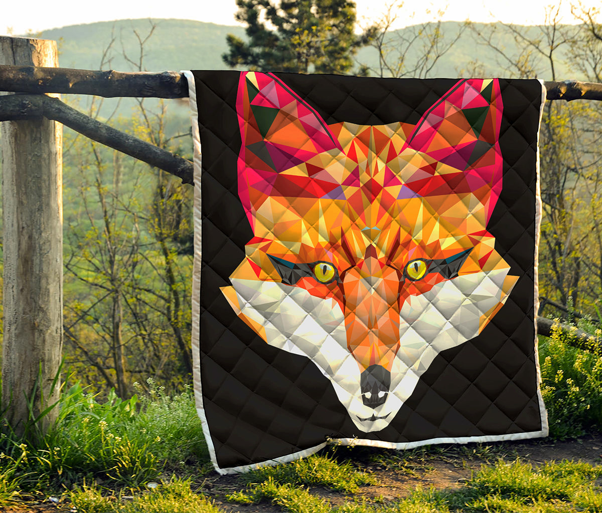 Geometric Fox Print Quilt