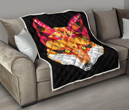 Geometric Fox Print Quilt