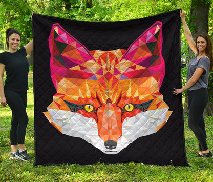 Geometric Fox Print Quilt