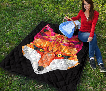 Geometric Fox Print Quilt