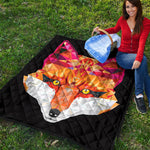 Geometric Fox Print Quilt