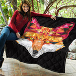 Geometric Fox Print Quilt