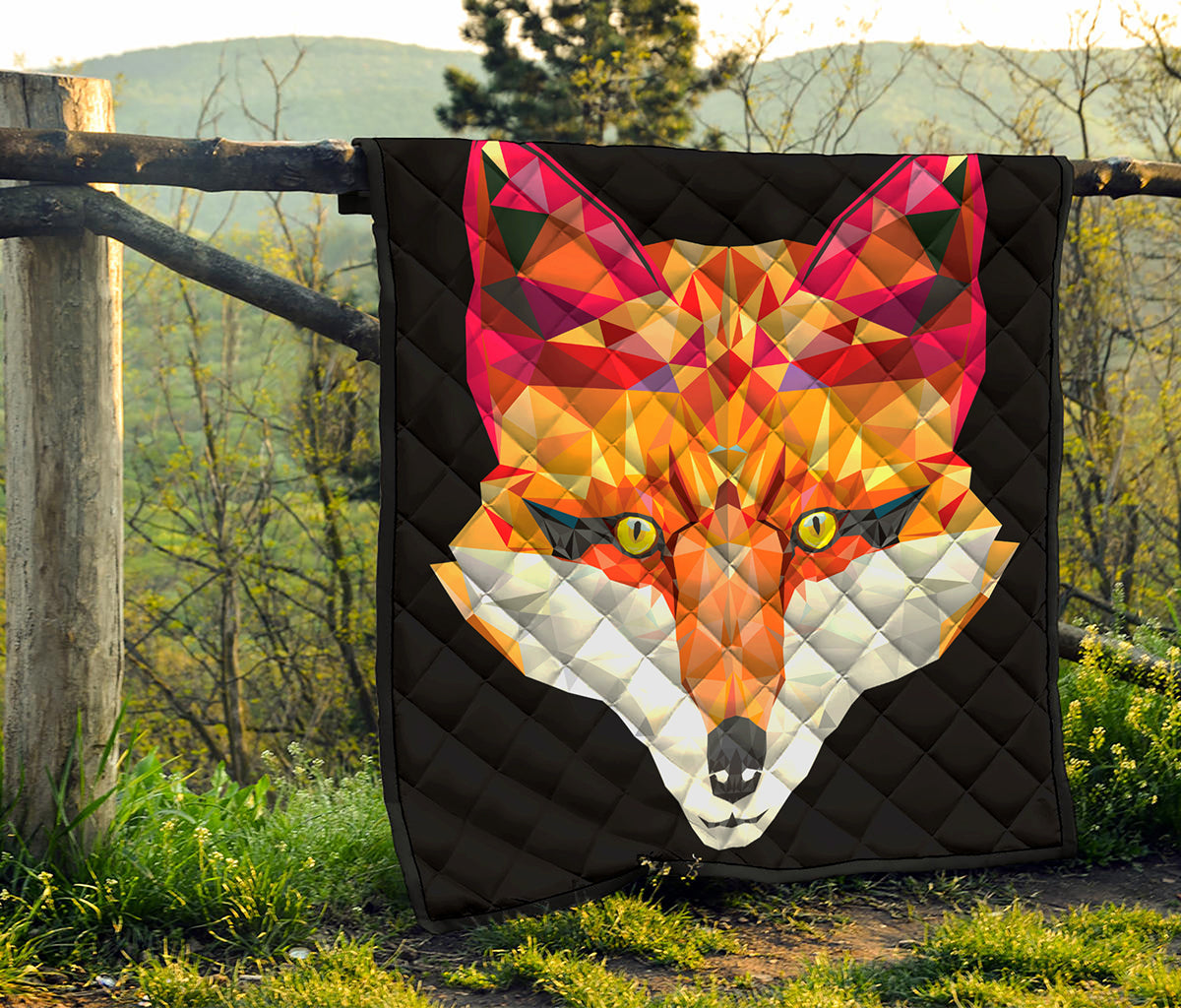 Geometric Fox Print Quilt