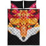 Geometric Fox Print Quilt Bed Set
