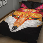 Geometric Fox Print Quilt Bed Set