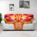 Geometric Fox Print Sofa Cover