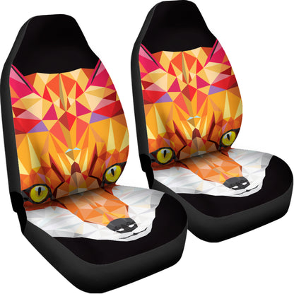 Geometric Fox Print Universal Fit Car Seat Covers