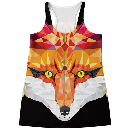 Geometric Fox Print Women's Racerback Tank Top