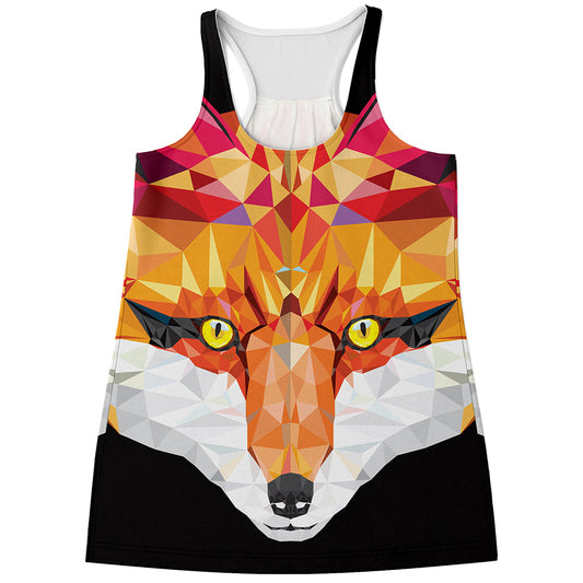 Geometric Fox Print Women's Racerback Tank Top