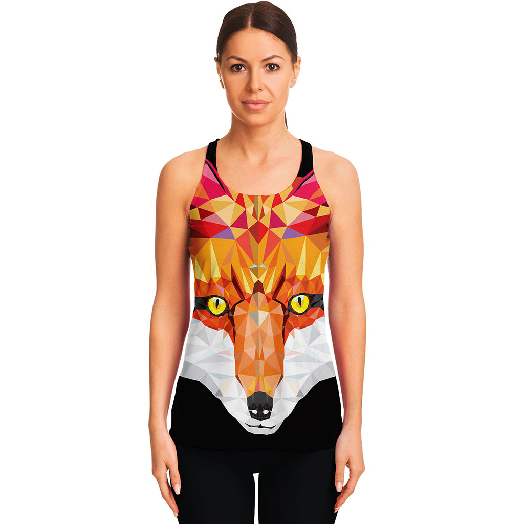 Geometric Fox Print Women's Racerback Tank Top