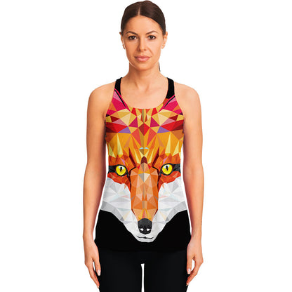 Geometric Fox Print Women's Racerback Tank Top