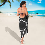 Geometric Inverted Pentagram Print Beach Sarong Wrap
