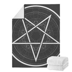 Geometric Inverted Pentagram Print Blanket