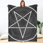 Geometric Inverted Pentagram Print Blanket