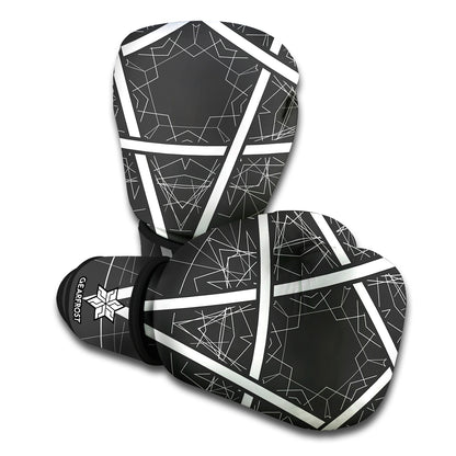 Geometric Inverted Pentagram Print Boxing Gloves