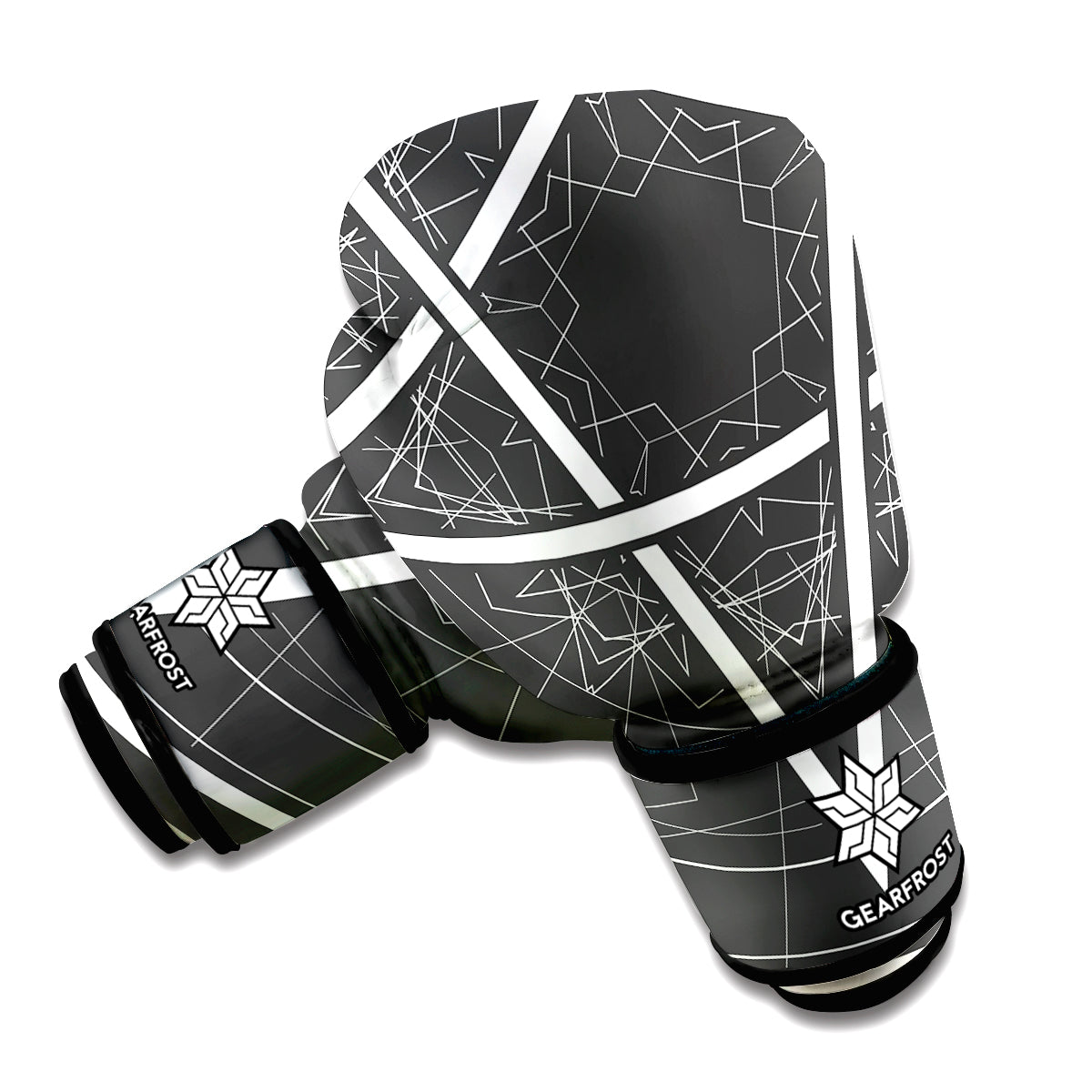 Geometric Inverted Pentagram Print Boxing Gloves