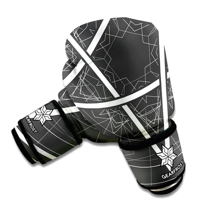 Geometric Inverted Pentagram Print Boxing Gloves