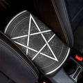 Geometric Inverted Pentagram Print Car Center Console Cover