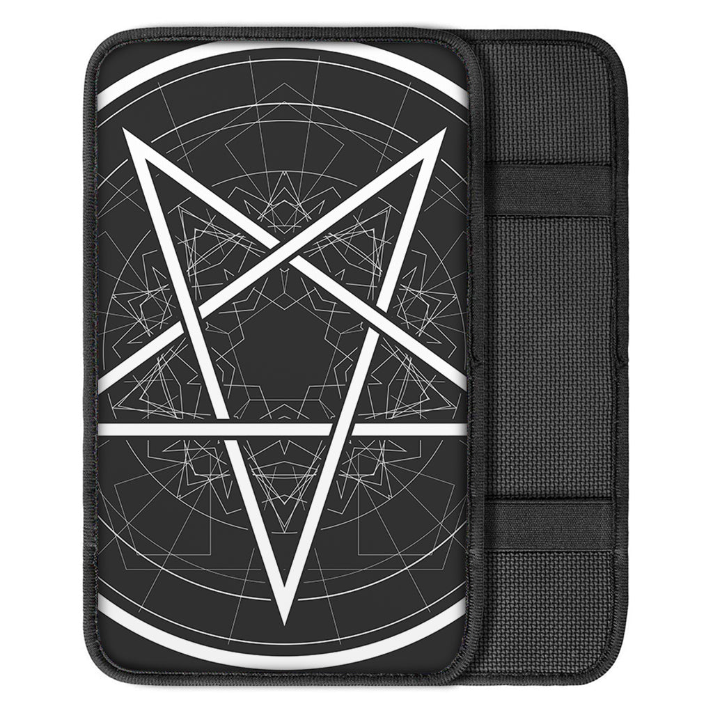 Geometric Inverted Pentagram Print Car Center Console Cover
