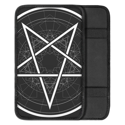 Geometric Inverted Pentagram Print Car Center Console Cover