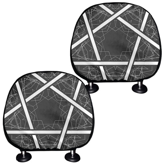 Geometric Inverted Pentagram Print Car Headrest Covers