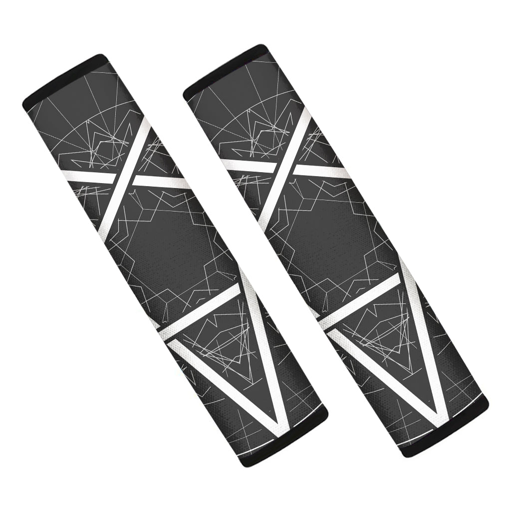 Geometric Inverted Pentagram Print Car Seat Belt Covers