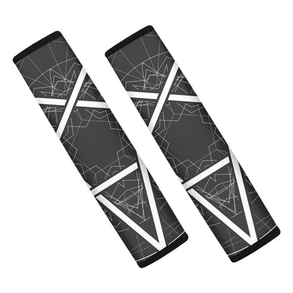 Geometric Inverted Pentagram Print Car Seat Belt Covers
