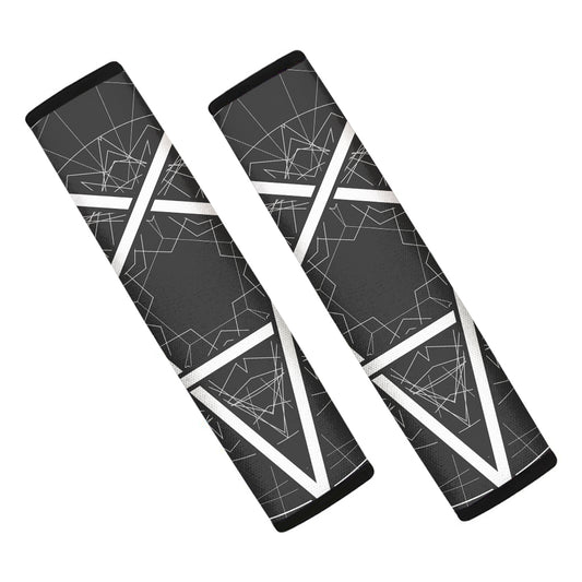 Geometric Inverted Pentagram Print Car Seat Belt Covers