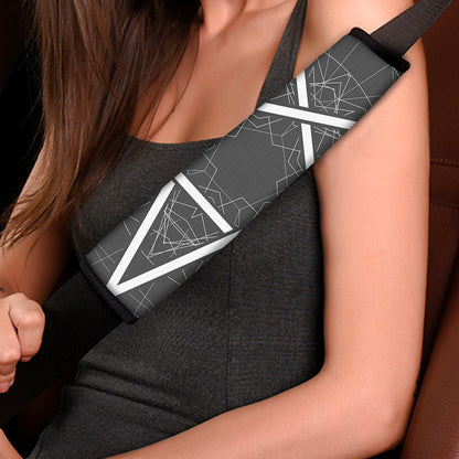 Geometric Inverted Pentagram Print Car Seat Belt Covers