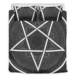 Geometric Inverted Pentagram Print Duvet Cover Bedding Set