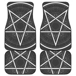 Geometric Inverted Pentagram Print Front and Back Car Floor Mats