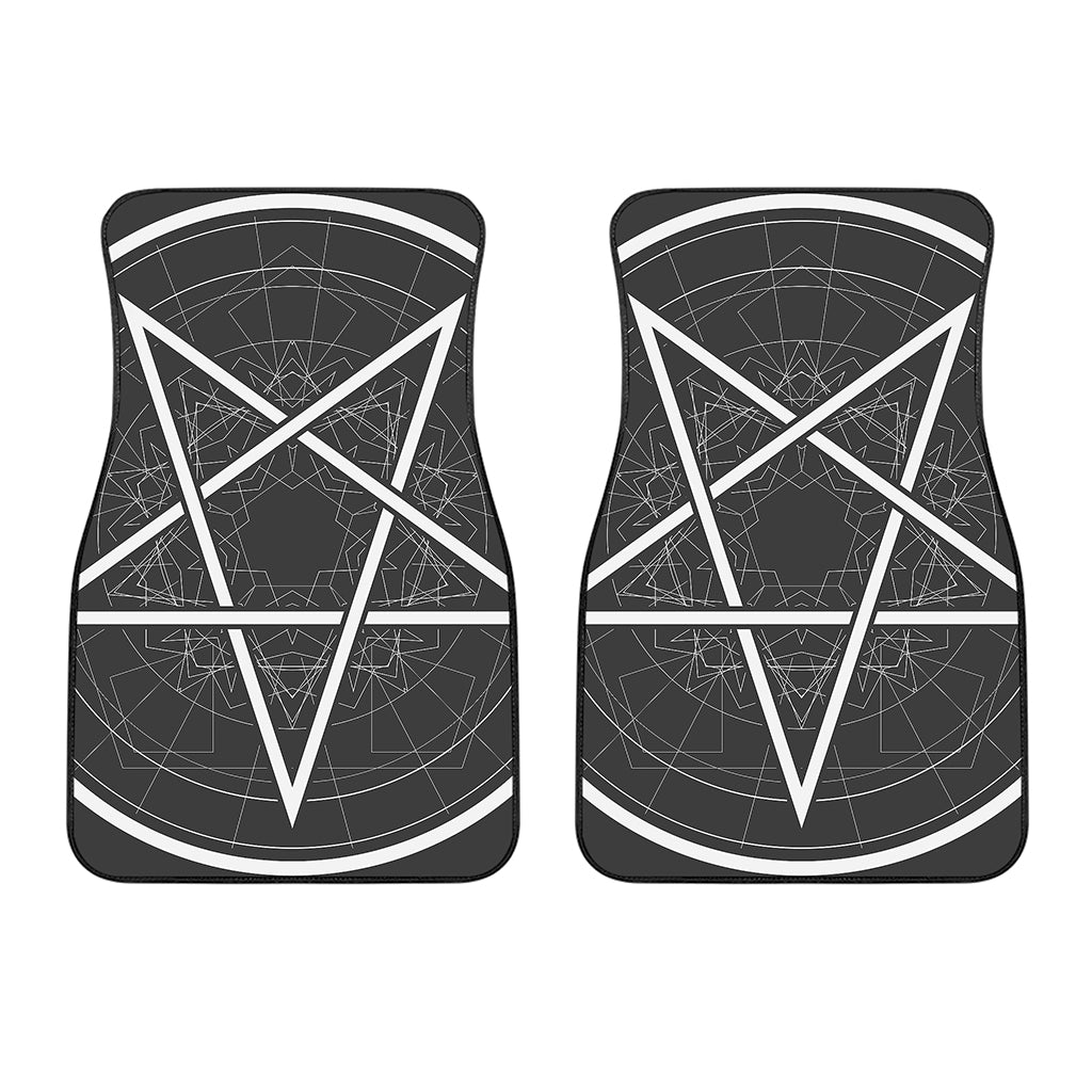 Geometric Inverted Pentagram Print Front Car Floor Mats
