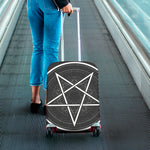 Geometric Inverted Pentagram Print Luggage Cover