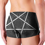 Geometric Inverted Pentagram Print Men's Boxer Briefs