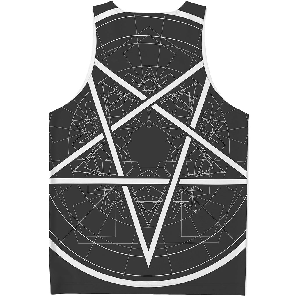 Geometric Inverted Pentagram Print Men's Tank Top