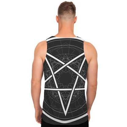 Geometric Inverted Pentagram Print Men's Tank Top