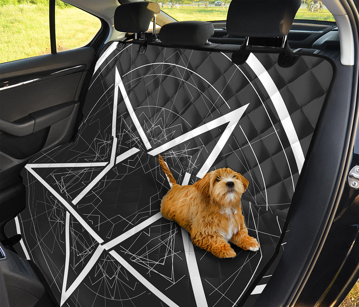 Geometric Inverted Pentagram Print Pet Car Back Seat Cover