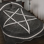 Geometric Inverted Pentagram Print Quilt Bed Set