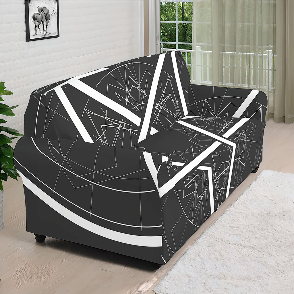Geometric Inverted Pentagram Print Sofa Cover