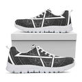 Geometric Inverted Pentagram Print White Running Shoes