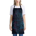 Geometric Japanese Demon Print Apron