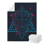 Geometric Japanese Demon Print Blanket