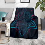 Geometric Japanese Demon Print Blanket