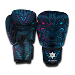 Geometric Japanese Demon Print Boxing Gloves