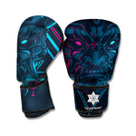 Geometric Japanese Demon Print Boxing Gloves