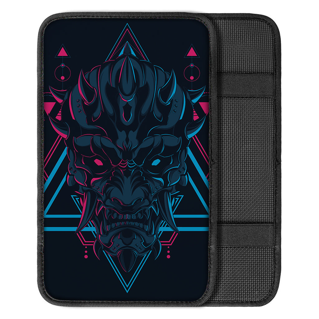 Geometric Japanese Demon Print Car Center Console Cover