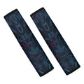 Geometric Japanese Demon Print Car Seat Belt Covers