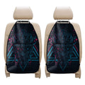 Geometric Japanese Demon Print Car Seat Organizers