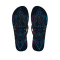 Geometric Japanese Demon Print Flip Flops