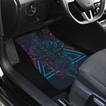 Geometric Japanese Demon Print Front and Back Car Floor Mats